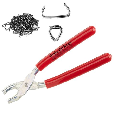 Hog Ring Pliers Kit With 100pcs Rings Tool Set For Seat Cover Upholstery Red New 702056755629 | eBay
