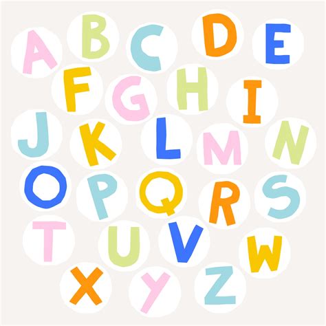 Cute colorful baby alphabet letters. Paper cut out style illustration. 2828344 Vector Art at ...