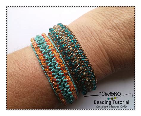 Peyote Stitch Bracelet Beading Pattern Tutorial - BIT O BLING | HeatherCollinBeadesigns