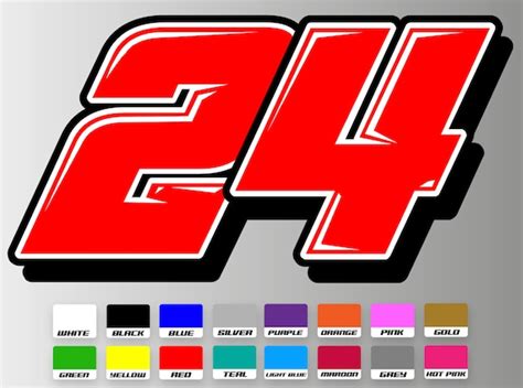 3 X Custom Racing Numbers Vinyl Stickers Decals Race - Etsy