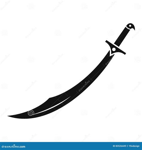 Ottoman Scimitar Vector Colored Linear Icon Or Logo Element ...