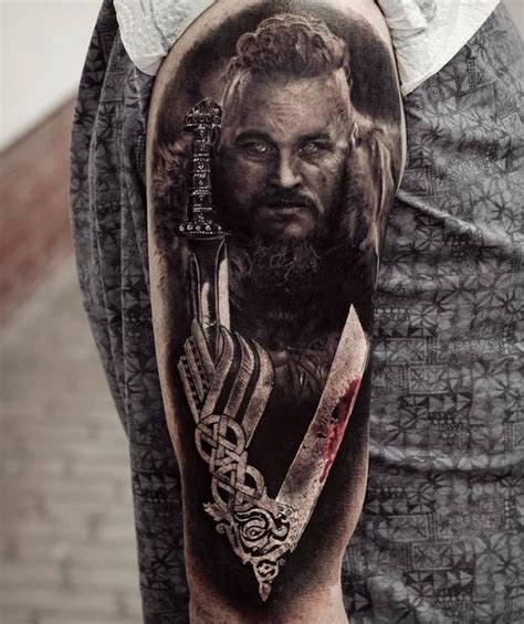 Ragnar Lothbrok tattoo design ideas for men inspired by the Vikings series