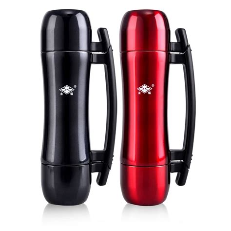 Vacuum Thermos flask with two cups as top and bottom leak proof ...