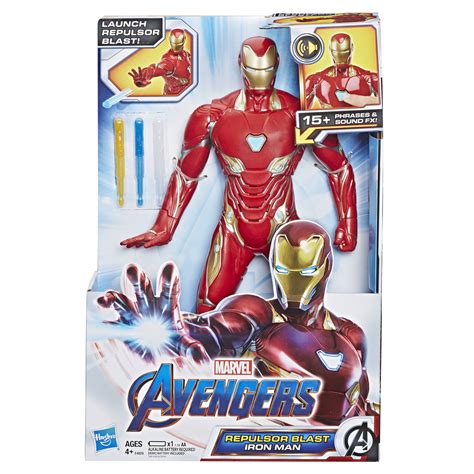 Marvel Avengers: Endgame Repulsor Blast Iron Man 13-Inch Figure ...