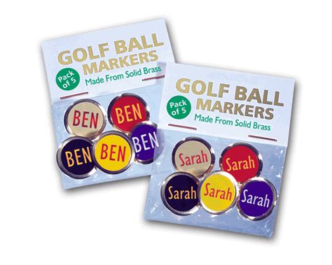 Golf Ball Markers Personalised - Great Golf Gift with any Name of your choice | eBay