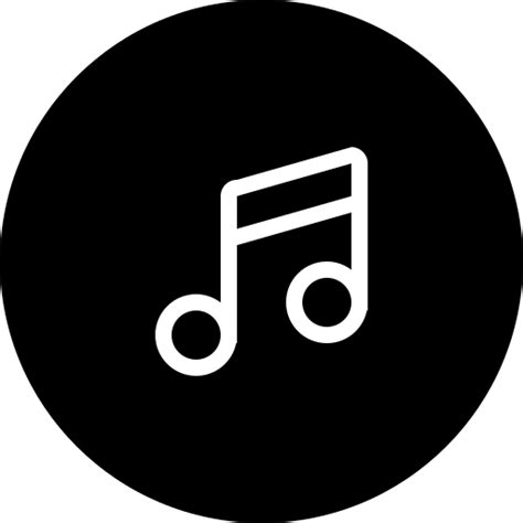 Music black circular button - User Interface & Gesture Icons