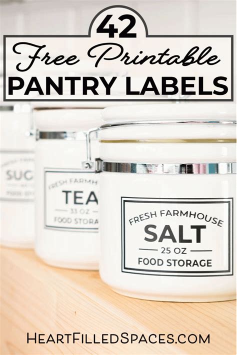 Update your kitchen pantry quickly with these free printables. I've ...