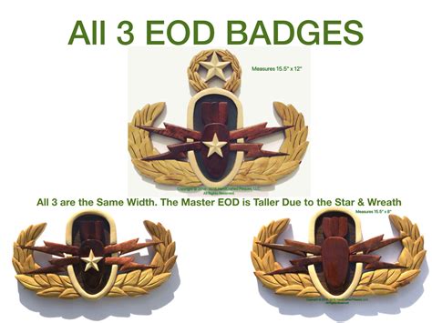 EOD Badge Wooden Plaque EOD Crab