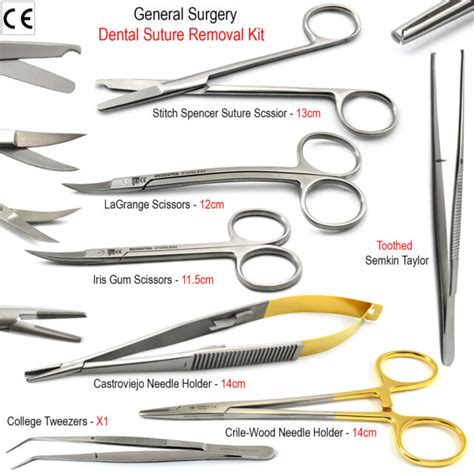 Veterinary Basic Suturing Kit Surgical Instrument Tissue Scissors Needle Holders | eBay