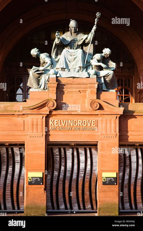 Statue of Saint Mungo the patron saint of Glasgow by George Frampton at Kelvingrove Art Gallery ...