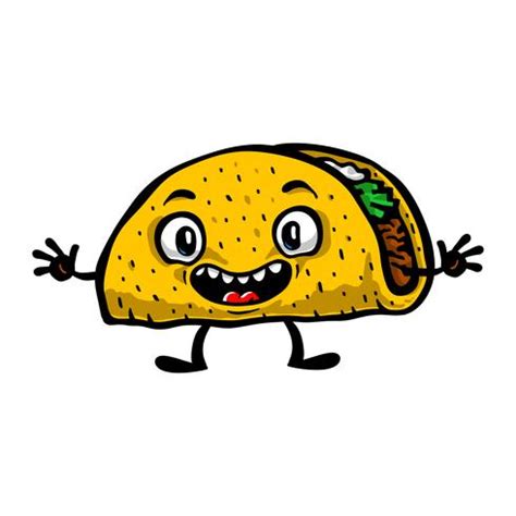 Cute Funny Cartoon Taco vector illustration 553058 Vector Art at Vecteezy