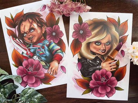 Lily J Tattoo on Instagram: “New prints! Chucky and Tiffany, available as a set or as ...