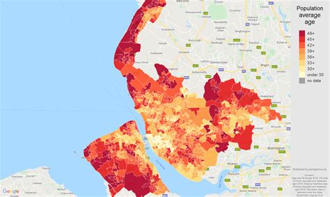 Merseyside population stats in maps and graphs.