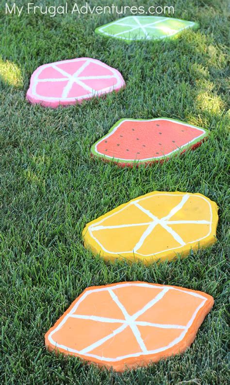 Whimsical Painted Stepping Stones - My Frugal Adventures