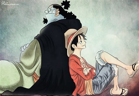 Luffy and Jinbei 1 by KrlTheKing on DeviantArt