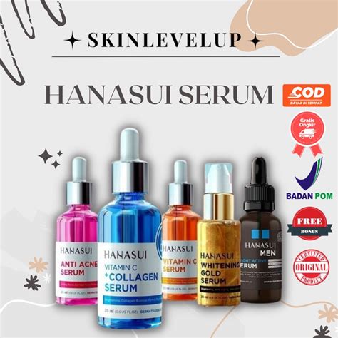 Jual HANASUI Serum Whitening Gold Anti Acne Vit C Vitamin C Collagen ...