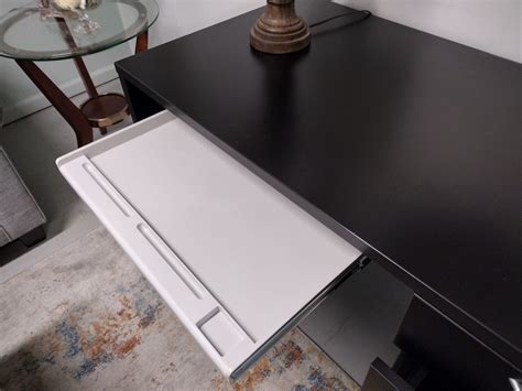 Black Desk W Keyboard Tray | Roth & Brader Furniture