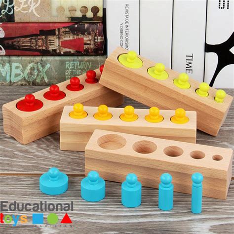 Buy Wooden Montessori Knobbed Cylinders Online - Educational Toys Pakistan