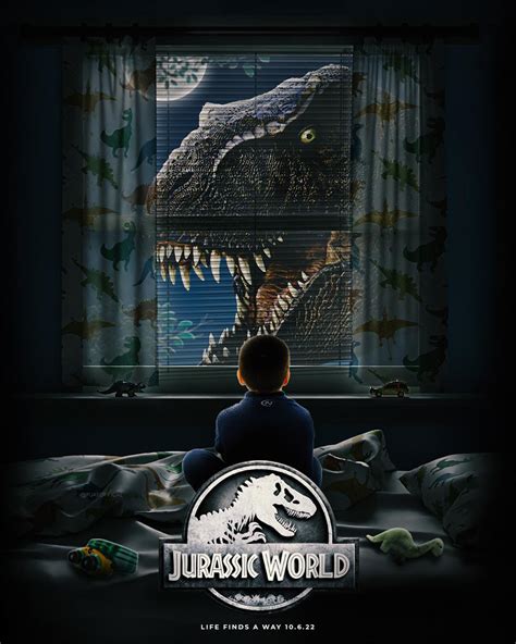 Jurassic World 3 ''There's a dinosaur in our backyard" movie poster I ...