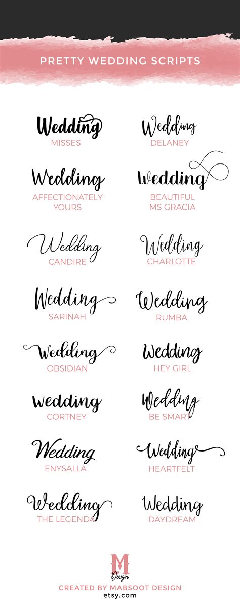 Best Microsoft Word Fonts For Wedding Invitations