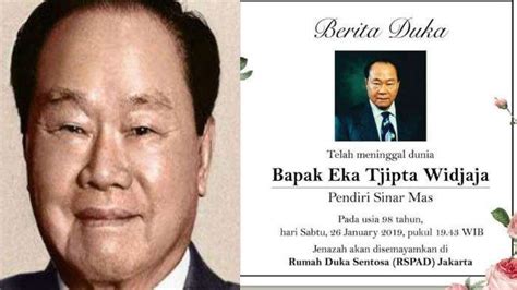 Sosok Eka Tjipta Widjaja, Bangun Gurita Bisnis Sinar Mas Group hingga ...