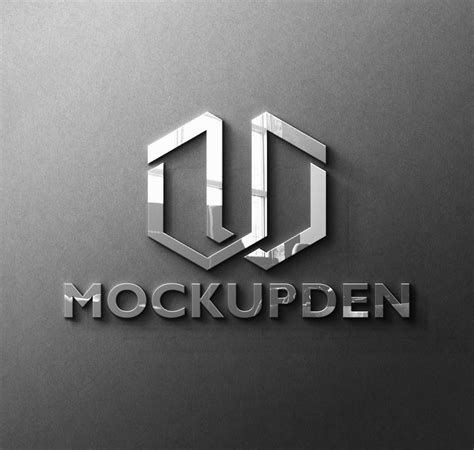 Free Glossy Logo Mockup PSD Template - Mockup
