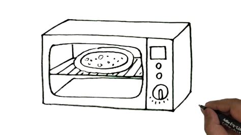 How To Draw A Microwave Oven