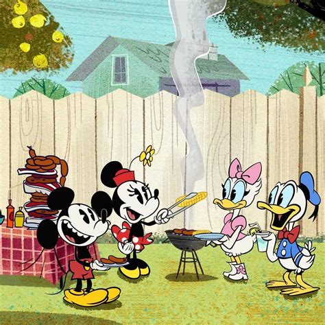 Chillin’ and grillin’! 🍔🌭 What’s your favorite summer cookout food? Mickey Mouse E Amigos ...