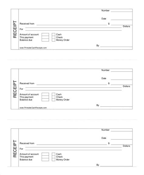 Printable Cash Receipt Template , Cash Receipt Template to Use and Its Purposes , The free cash ...