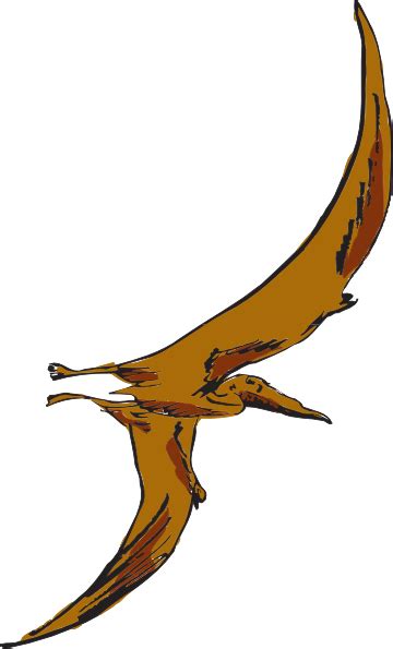 Brown Flying Pterodactyl Clip Art at Clker.com - vector clip art online, royalty free & public ...