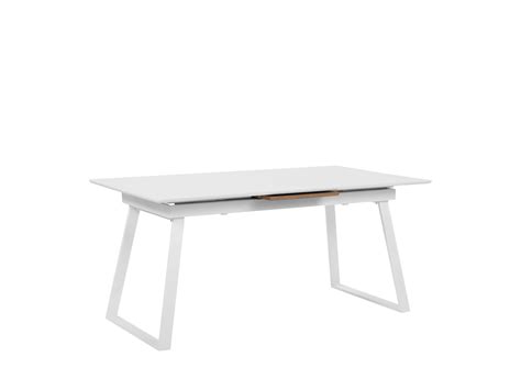 Extending Dining Table 160/200 x 90 cm White KALUNA | Beliani.co.uk