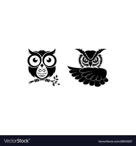 Inspiration owl logo Royalty Free Vector Image