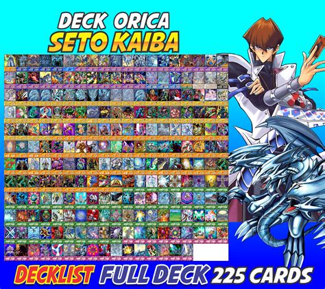 Seto Kaiba Full Deck 225 cards Anime Orica | Etsy