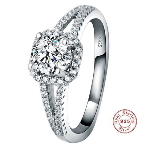 YKNRBPH Hot Selling S925 Sterling Silver Diamond Ring Women's Wedding Zircon Fine Jewelry Rings ...