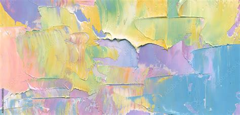 Pastel color abstract background. Texture of oil paint & palette knife ...