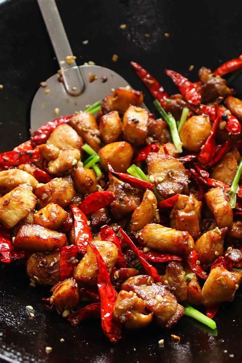 Cooked Szechuan chicken in a wok. | Szechuan recipes, Szechuan chicken, Chinese chicken recipes