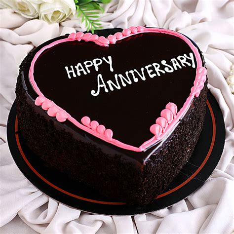 Buy/Send Happy Anniversary Heart Shaped Cake- 1 Kg Online- FNP