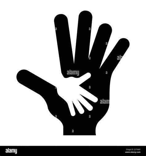 Helping hands - Hand-in-hand vector black icon for charity and donation day signs and symbols ...