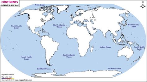 the world map with countries labeled on it