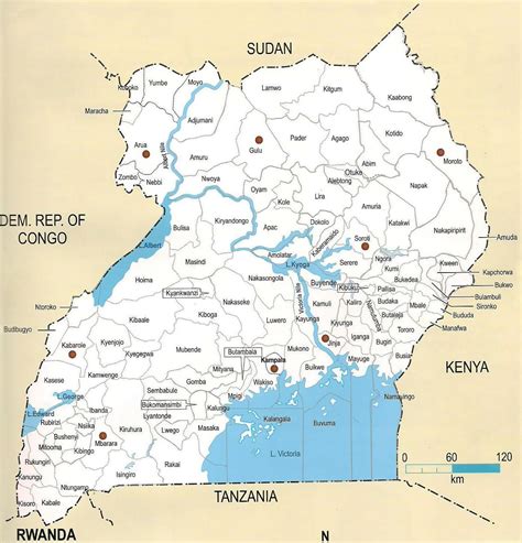 Uganda District Maps - Uganda: Map of Bundibugyo District - District, Sub Country, Parishes ...