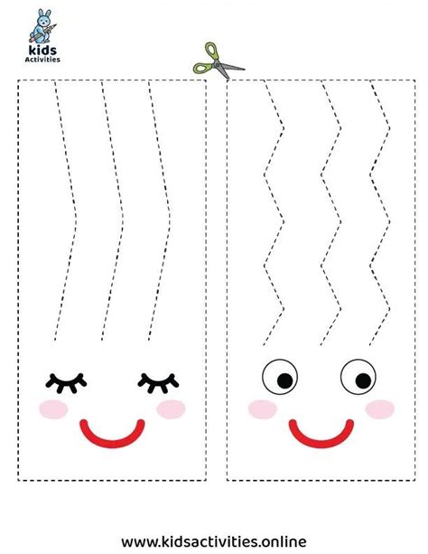 Haircut Scissor Skills Worksheets, Free Printable ⋆ Kids Activities Cutting Skills Preschool ...