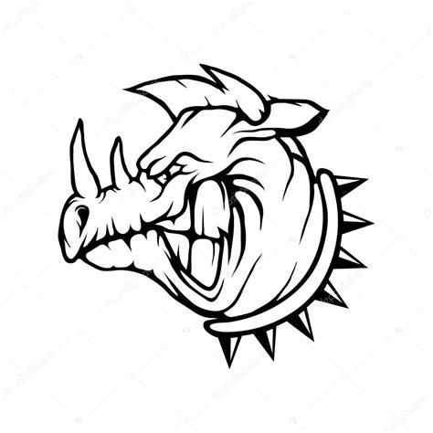 Black and white rhino logo Stock Vector Image by ©korniakovstock@gmail ...