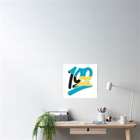 "Bahamas Flag 100 Emoji" Poster by identiti | Redbubble