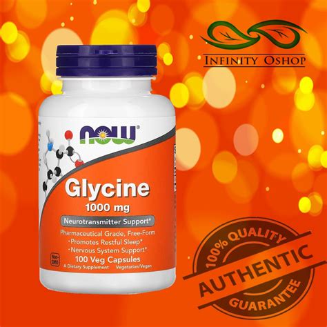 Now Foods, Glycine, 1,000 mg, 100 Veg Capsules | Shopee Philippines