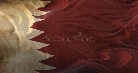 Old Qatar Flag waving stock illustration. Illustration of persian ...