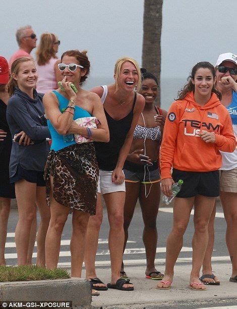 Simone Biles and the Team USA gymnasts let their hair down on the beach ...