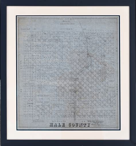 Texas County Maps 1870s-1910 - "Hale County" - #2572 | Texas Art | Vintage Texas Paintings