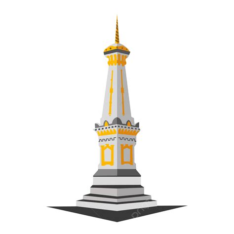 Monument Tugu Jogja Vector Illustration, Yoga Monument, Yogyakarta, Indonesia PNG Transparent ...