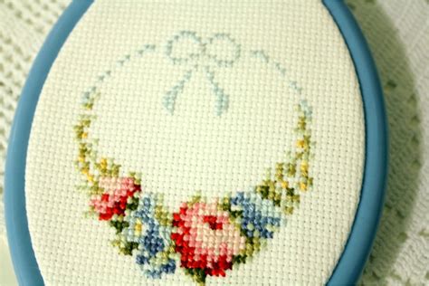 Roses hand cross stitch on Storenvy