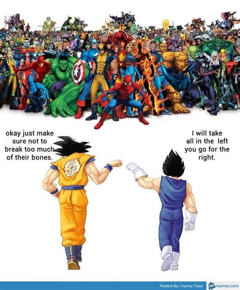 Goku and Vegeta vs Marvel | Memes.com